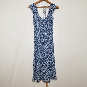 NWT Reformation Tayler Midi Dress in Dana (Blue White Floral) Size 0